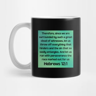 Bible Verse Hebrews 12:1 Mug